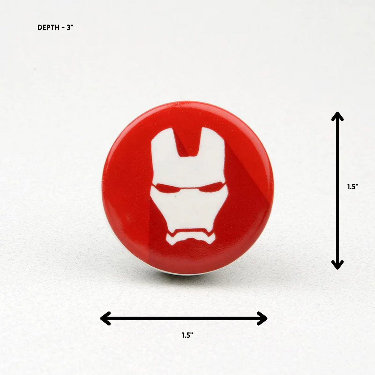 Iron Man Ceramic Knob – Stylish Cupboard & Drawer Handle for Kids’ Room