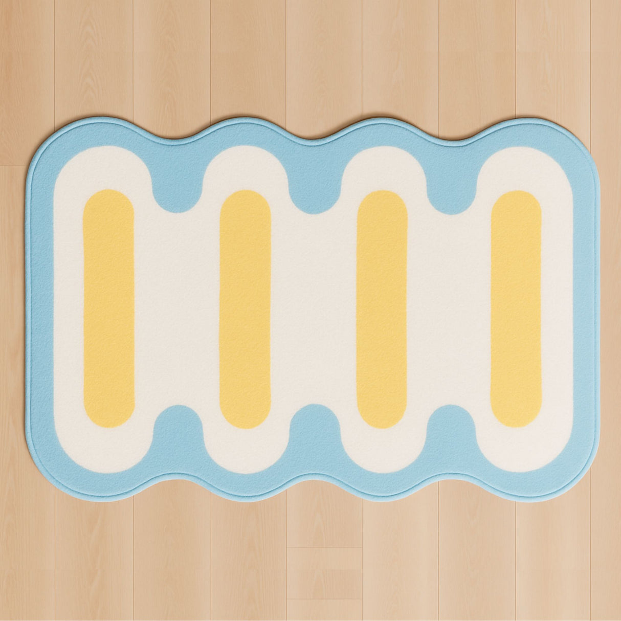 Groovy Wave Abstract Floor Mat / Rug – Handcrafted Retro Kids Room Decor | Pinch of Pretty