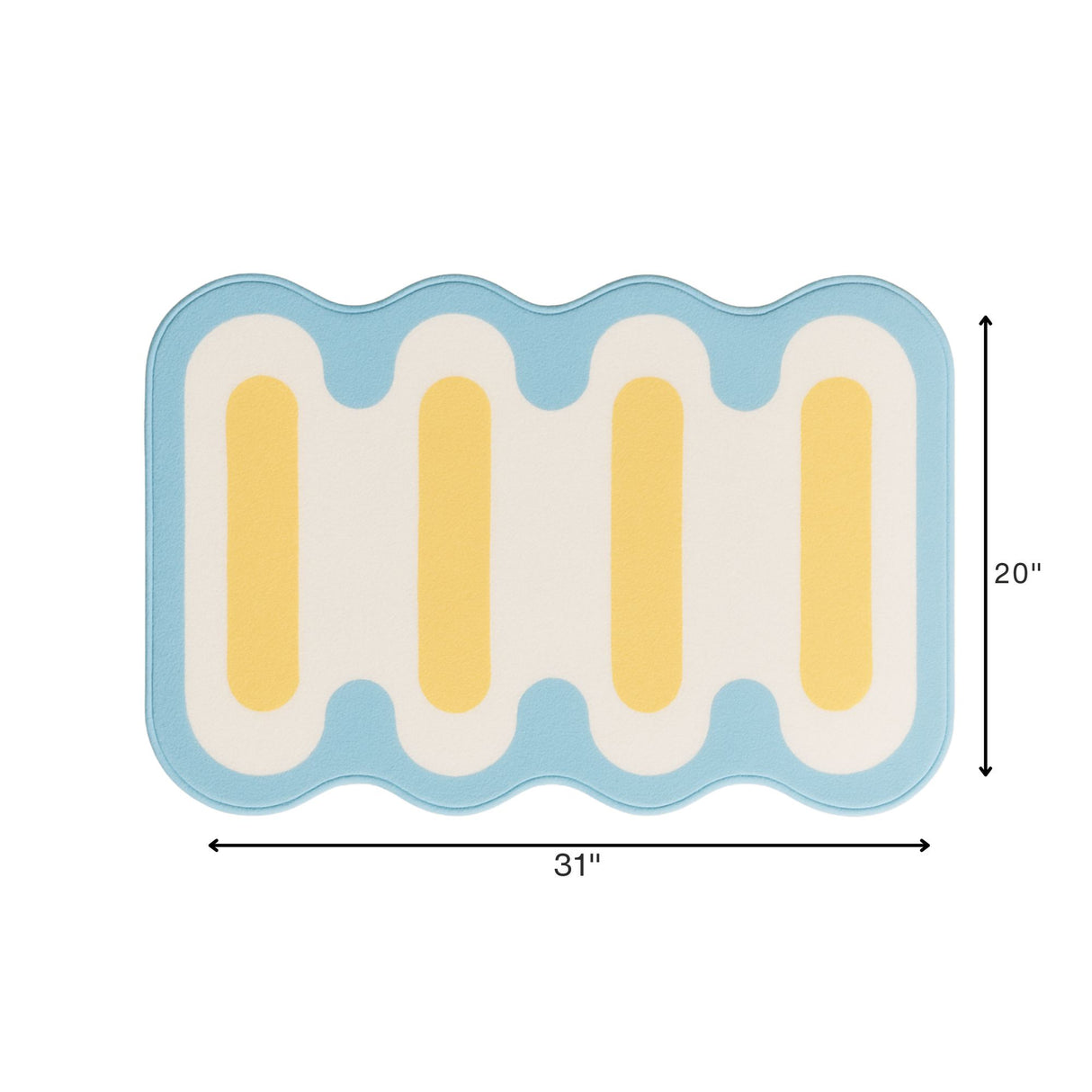 Groovy Wave Abstract Floor Mat / Rug – Handcrafted Retro Kids Room Decor | Pinch of Pretty