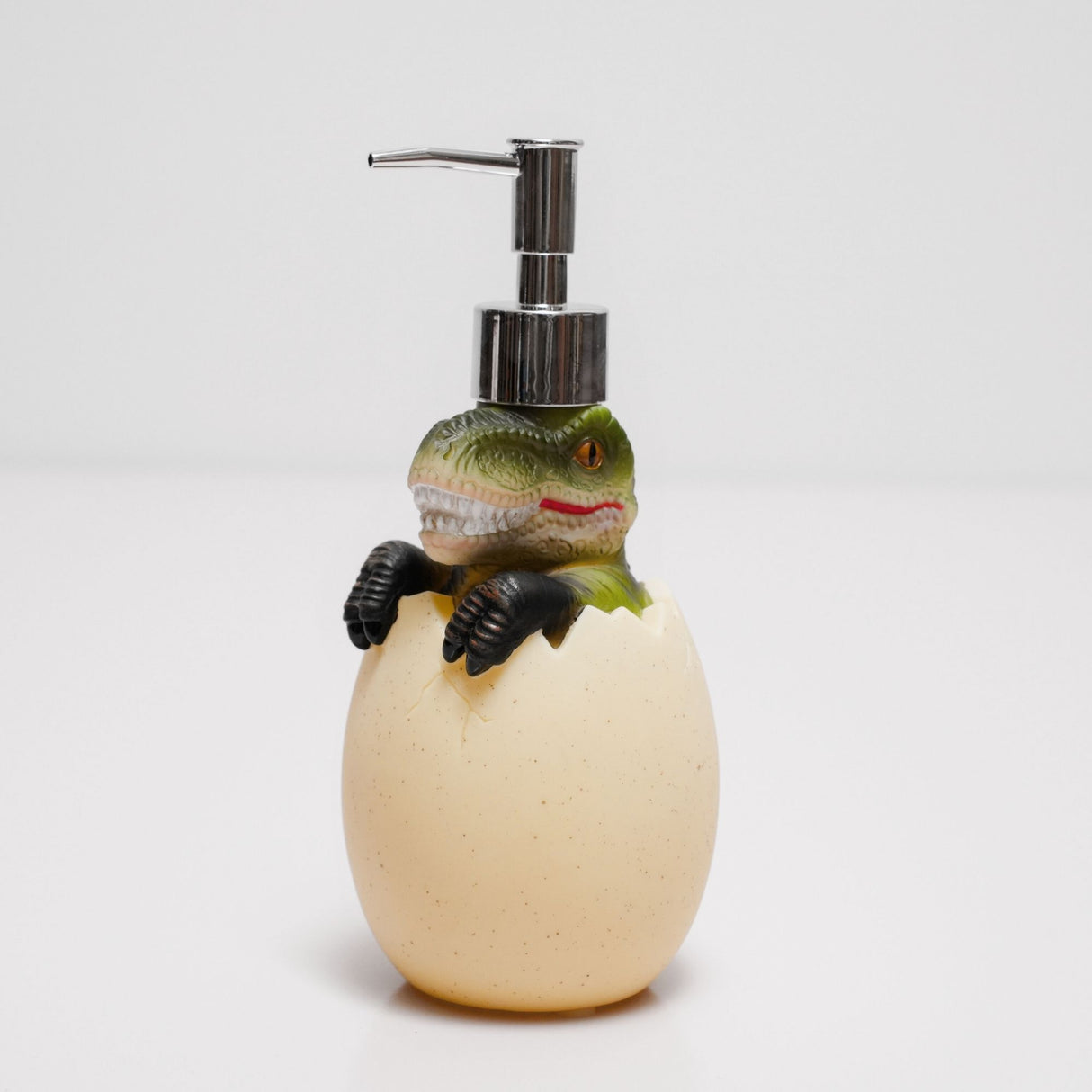 Green Dino Egg Soap Dispenser – Handcrafted Polyresin Bathroom Accessory | Pinch of Pretty