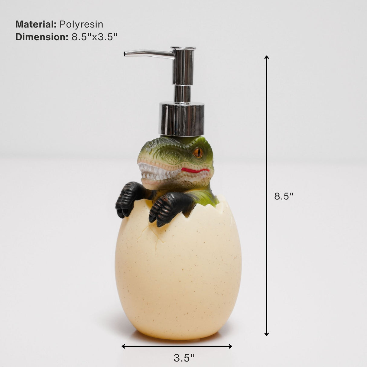 Green Dino Egg Soap Dispenser – Handcrafted Polyresin Bathroom Accessory | Pinch of Pretty