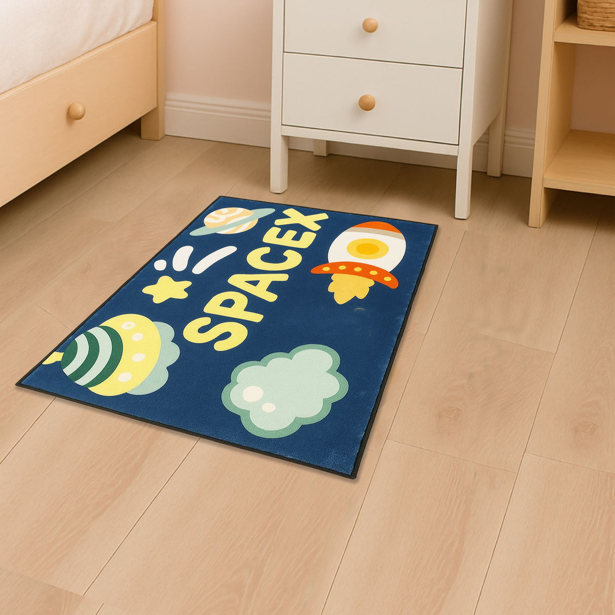 Space Explorer Kids Rug – Fun Galaxy Theme Play Mat | Pinch of Pretty