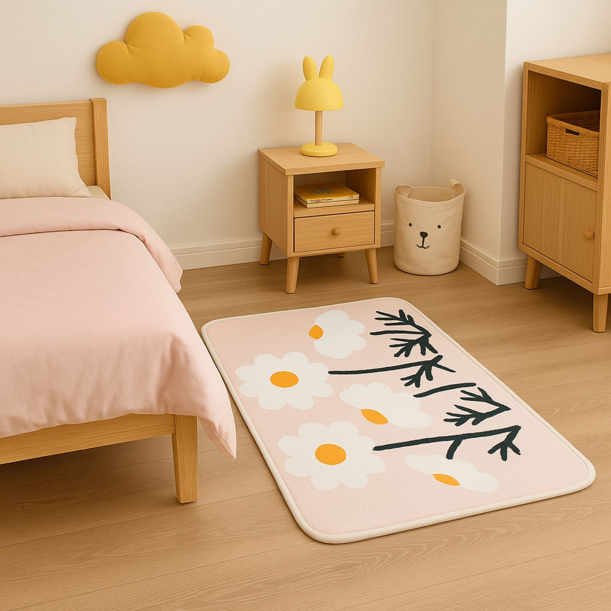 Daisy Garden Kids Rug – Soft Floral Play Mat | Pinch of Pretty