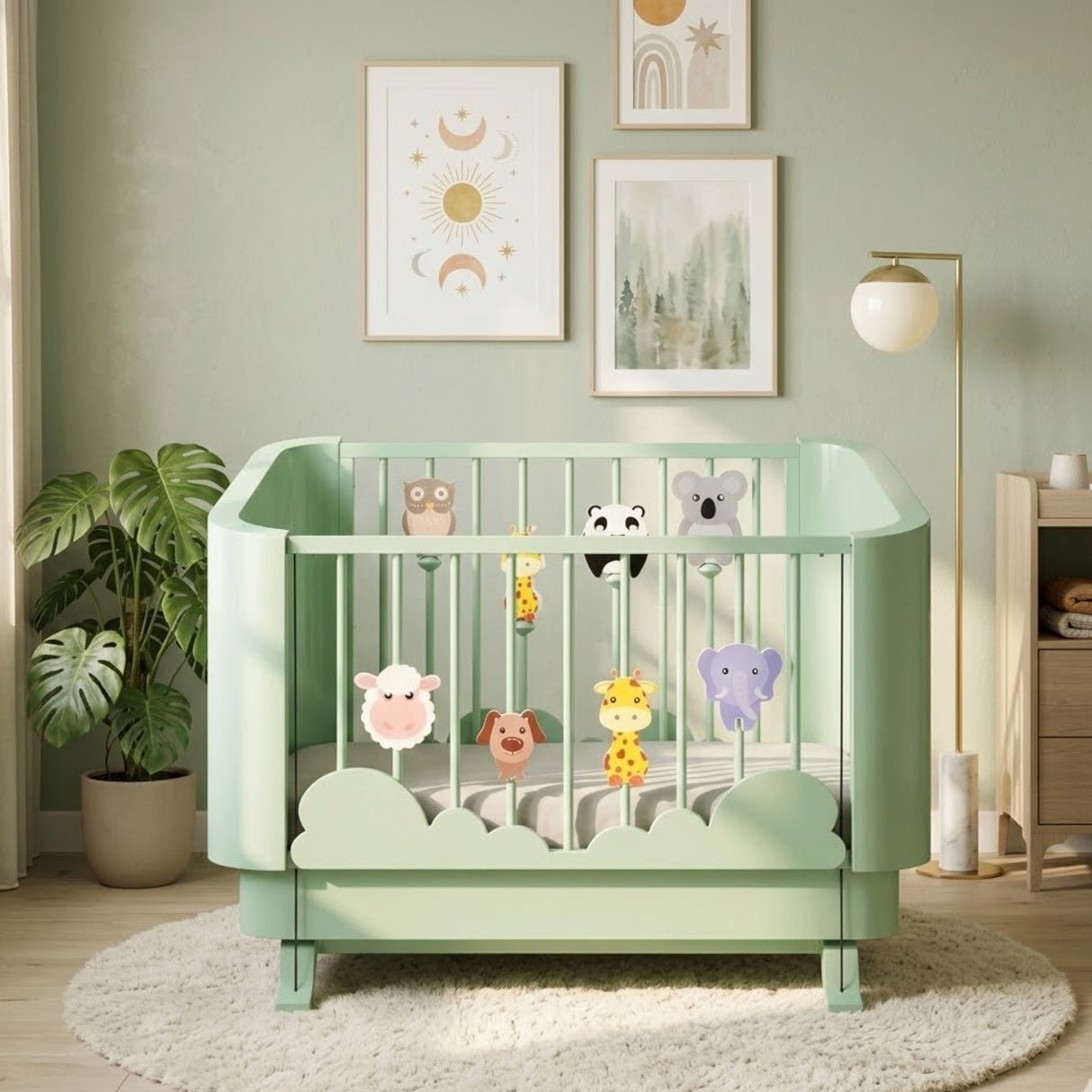 Playful Animal Crib