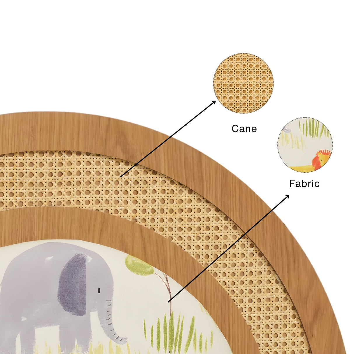 Safari Cane and Oak Wood Kids Bed | Pinch of Pretty