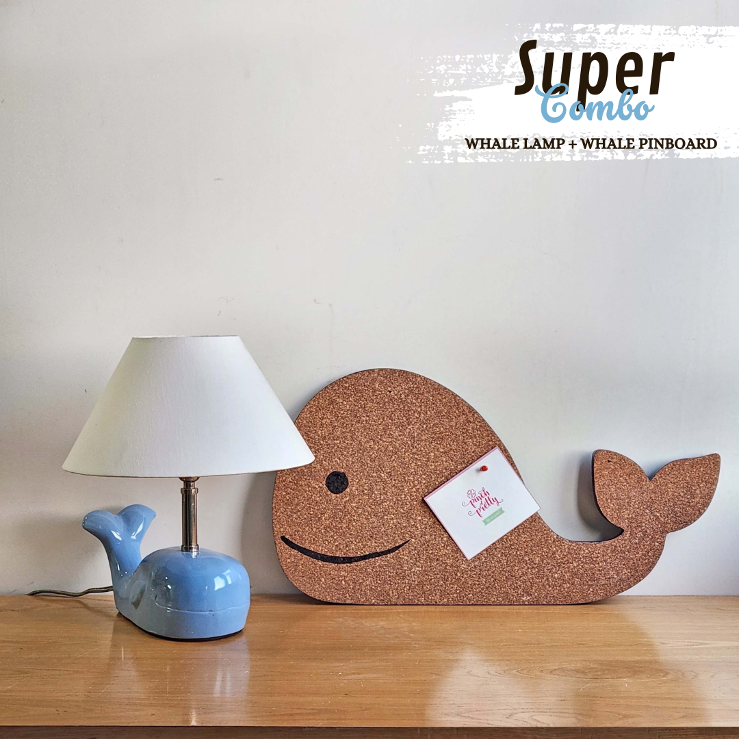 Whale Lamp & Whale Pinboard Combo