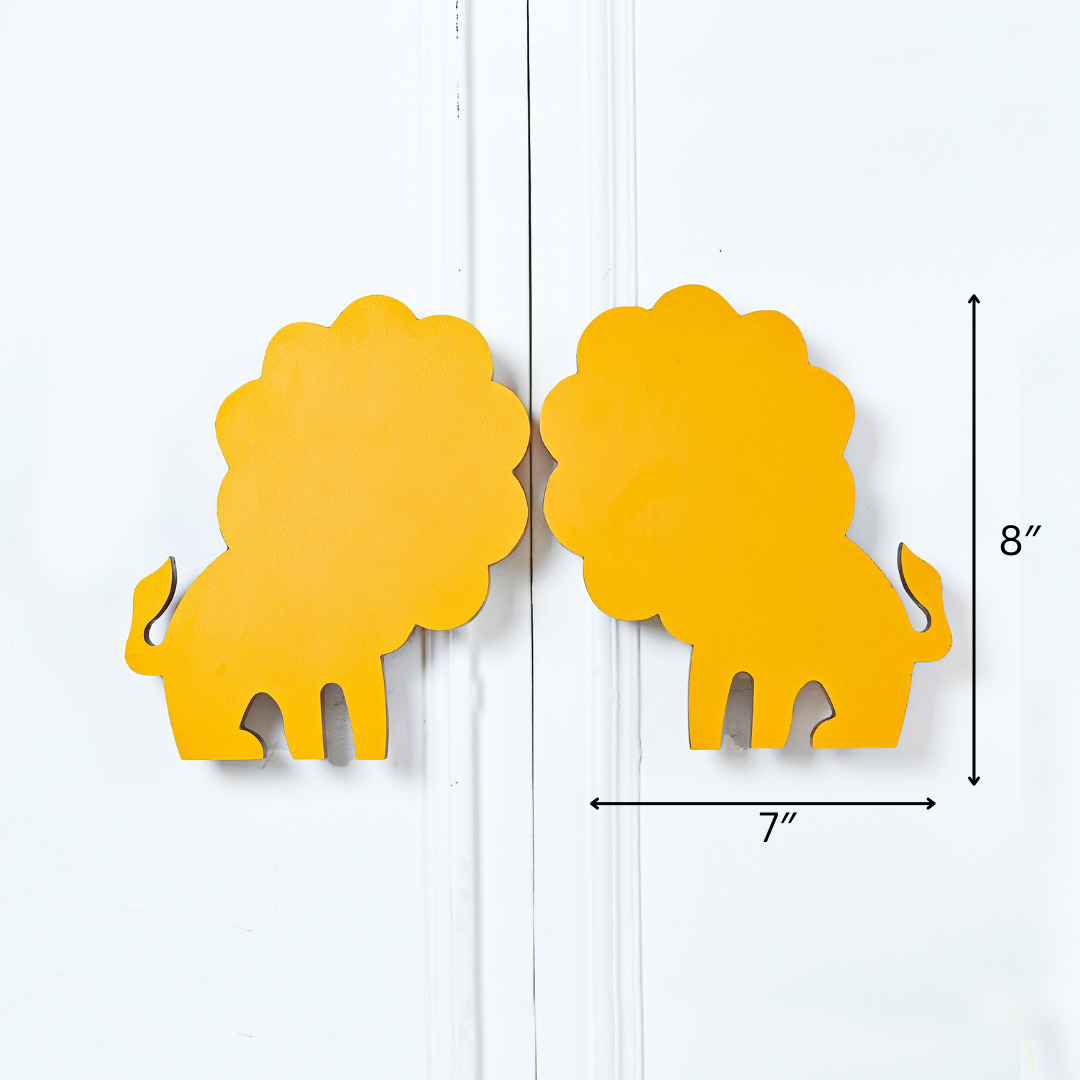 Lion Wooden Cupboard Handle / Drawer – Handcrafted Kids Room Hardware | Pinch of Pretty