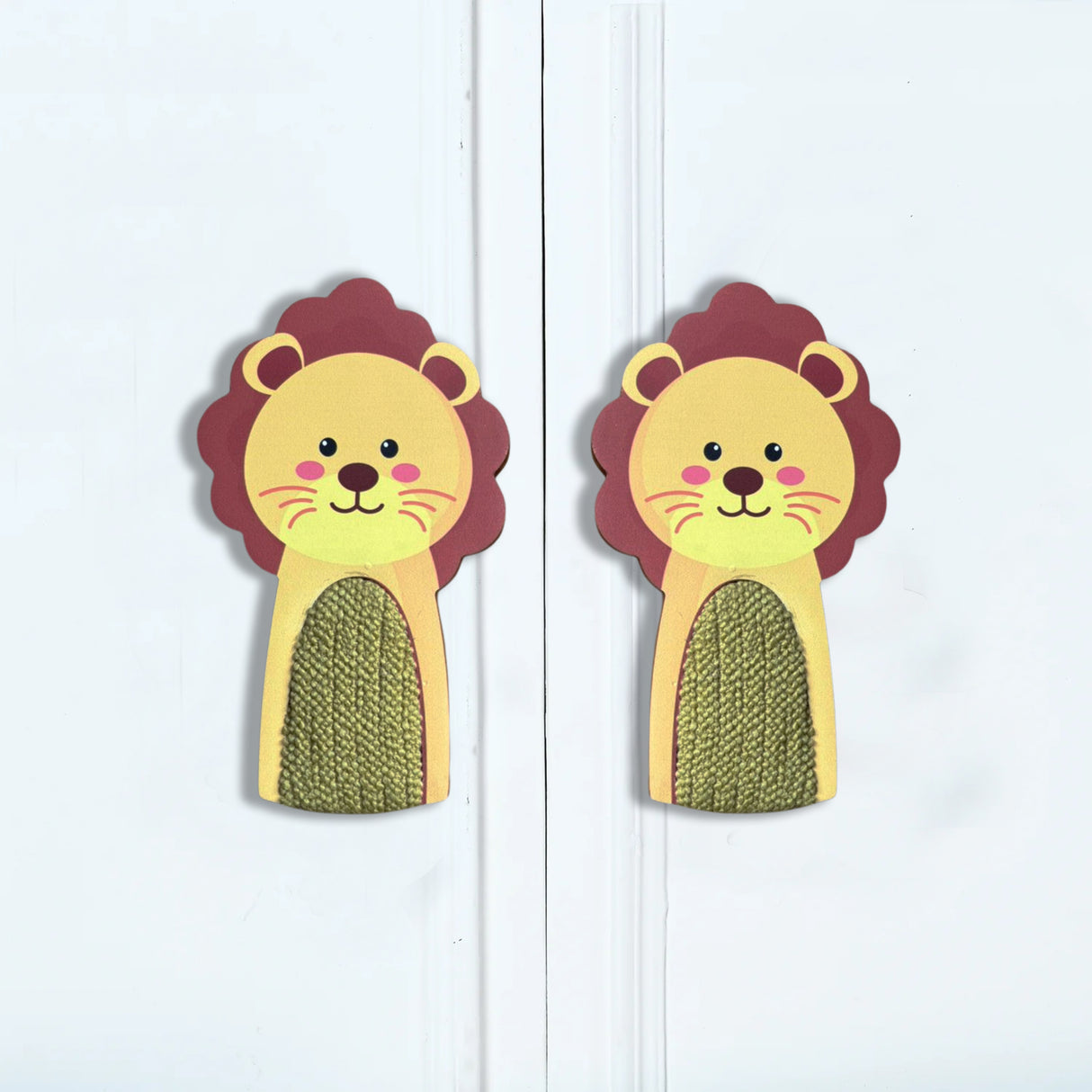 Lion Cupboard Handles with Fabric – Roar-some Charm for Your Little One’s Room!