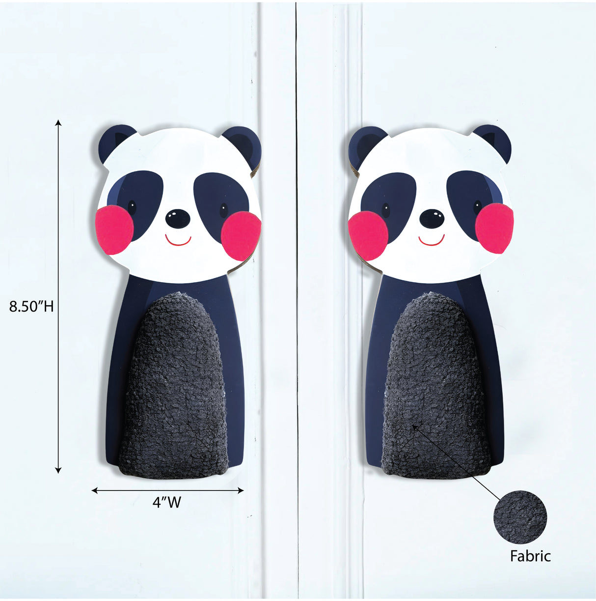Panda Cupboard Handles with Fabric / Handcrafted Kids Room Hardware | Pinch of Pretty