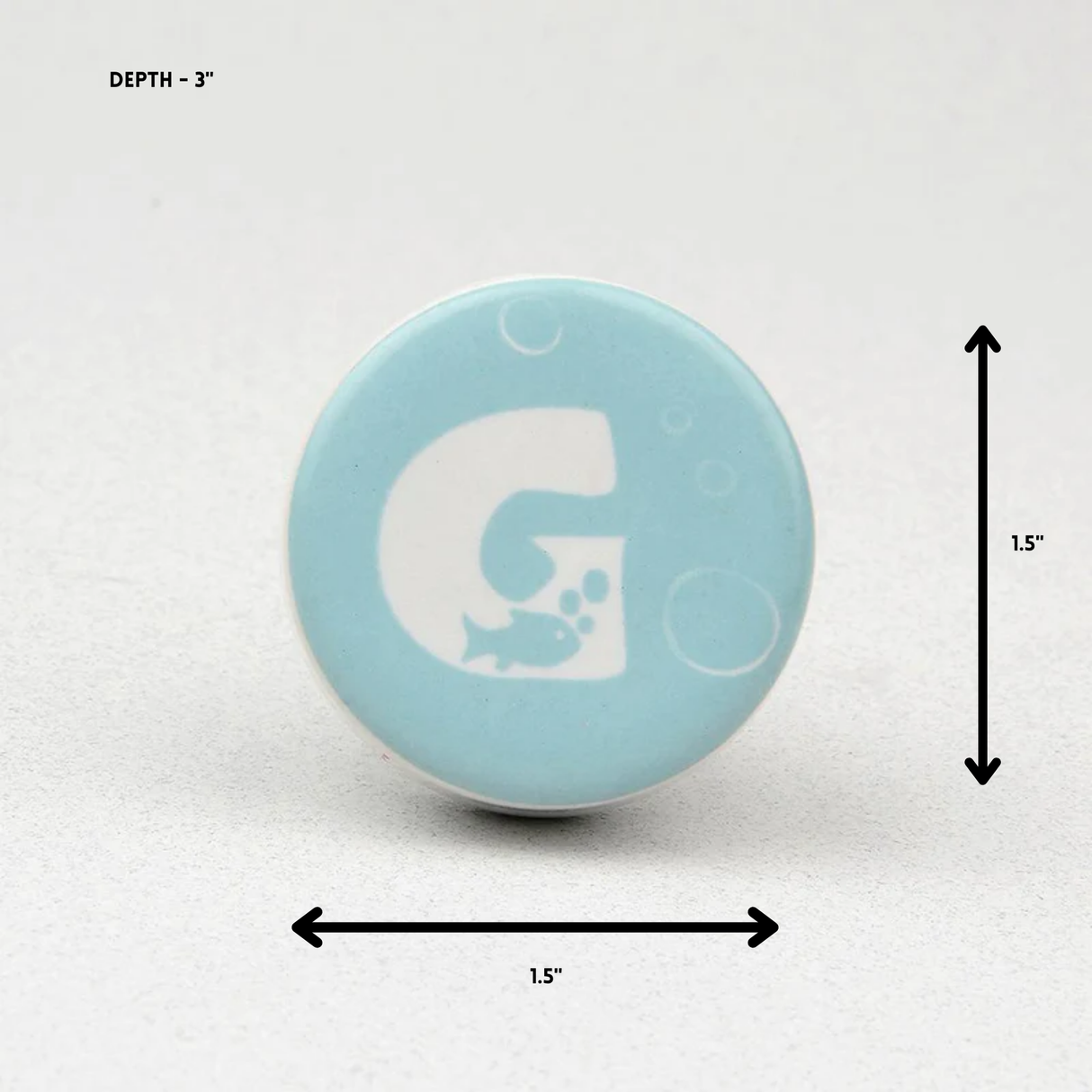 Green Sea G Ceramic Knob – Stylish Cupboard & Drawer Handle for Kids’ Room