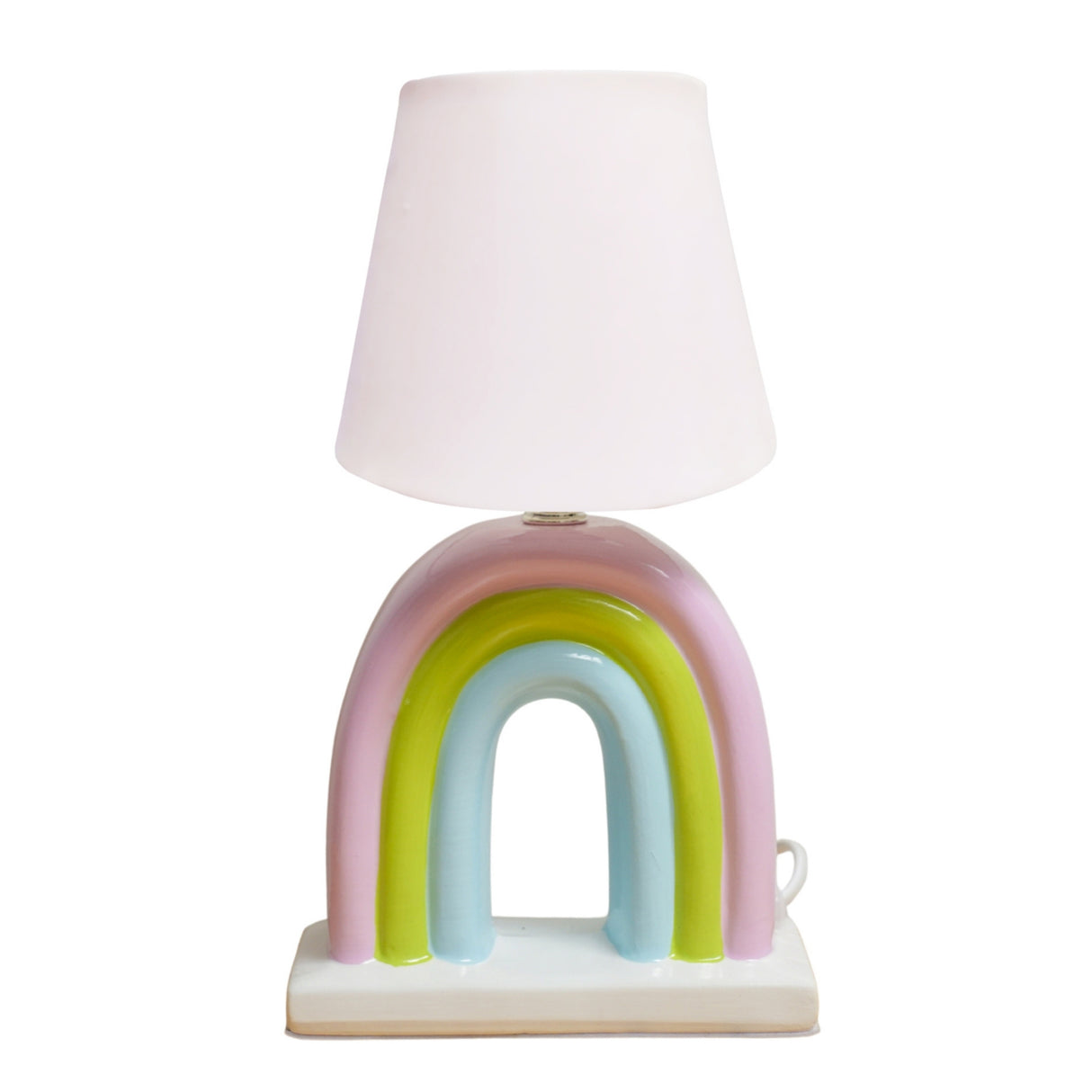 Rainbow Ceramic Table Lamp or Kids' Ceramic Rainbow Bedside Lamp | Pinch of Pretty