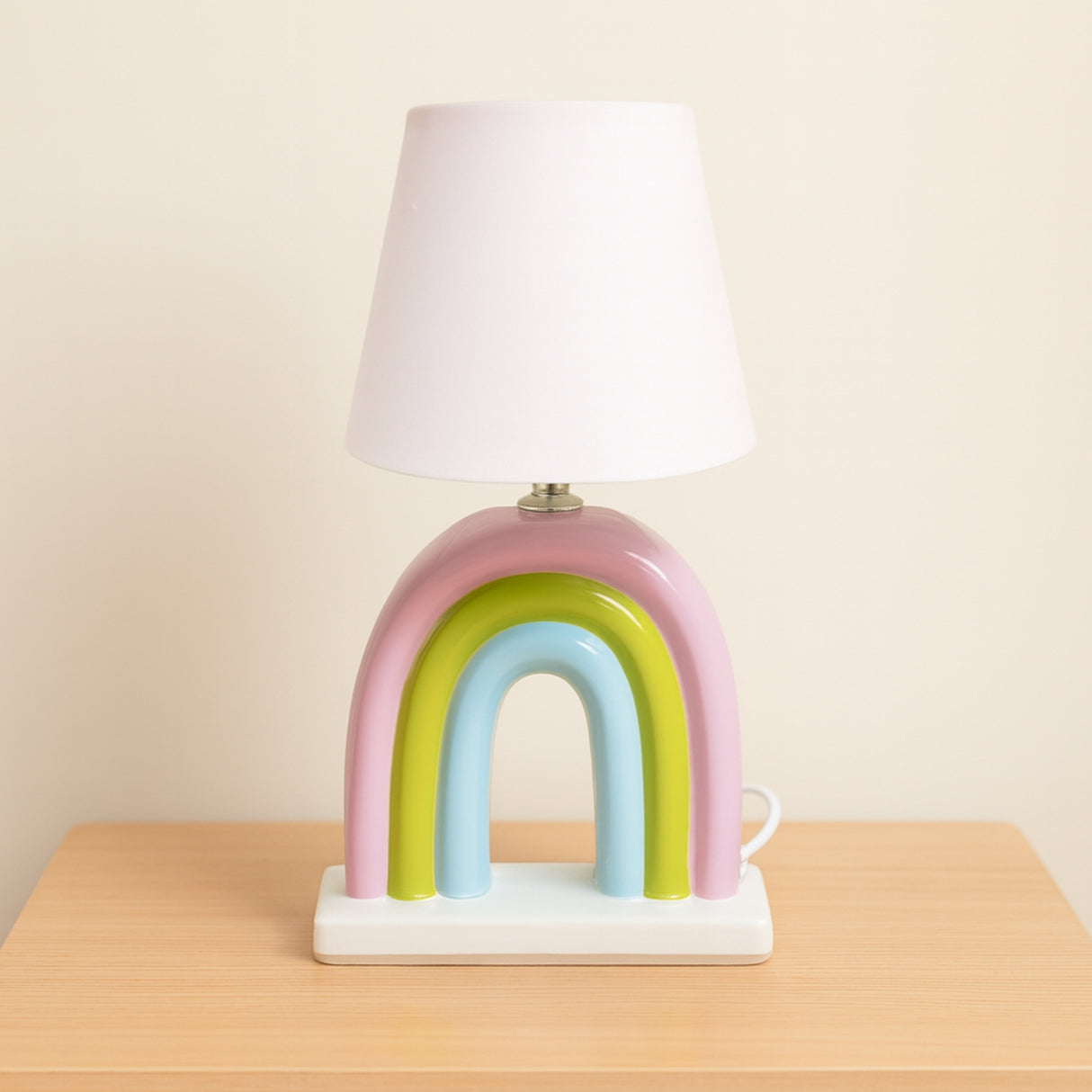 Rainbow Ceramic Table Lamp or Kids' Ceramic Rainbow Bedside Lamp | Pinch of Pretty