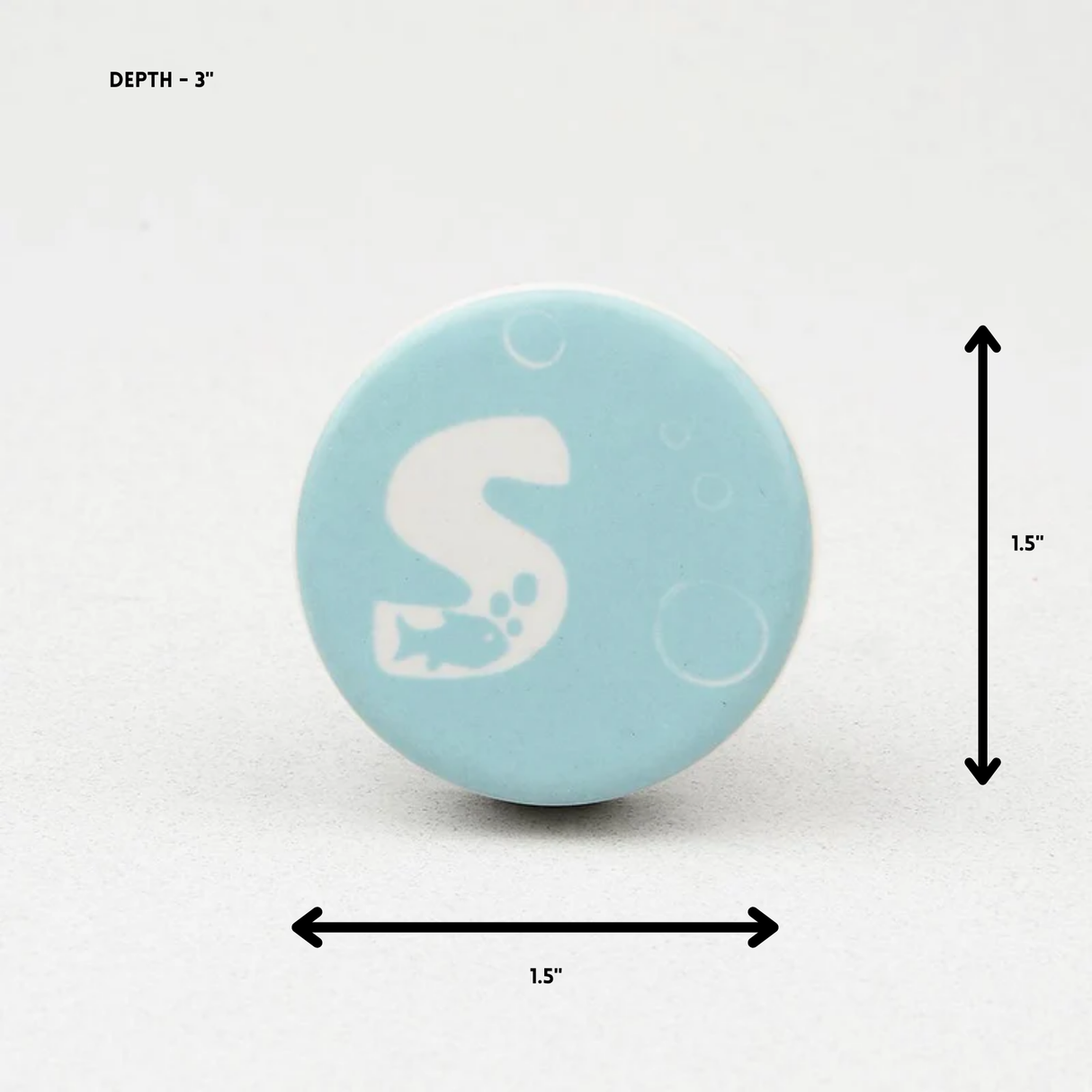 Green Sea S Ceramic Knob – Stylish Cupboard & Drawer Handle for Kids’ Room