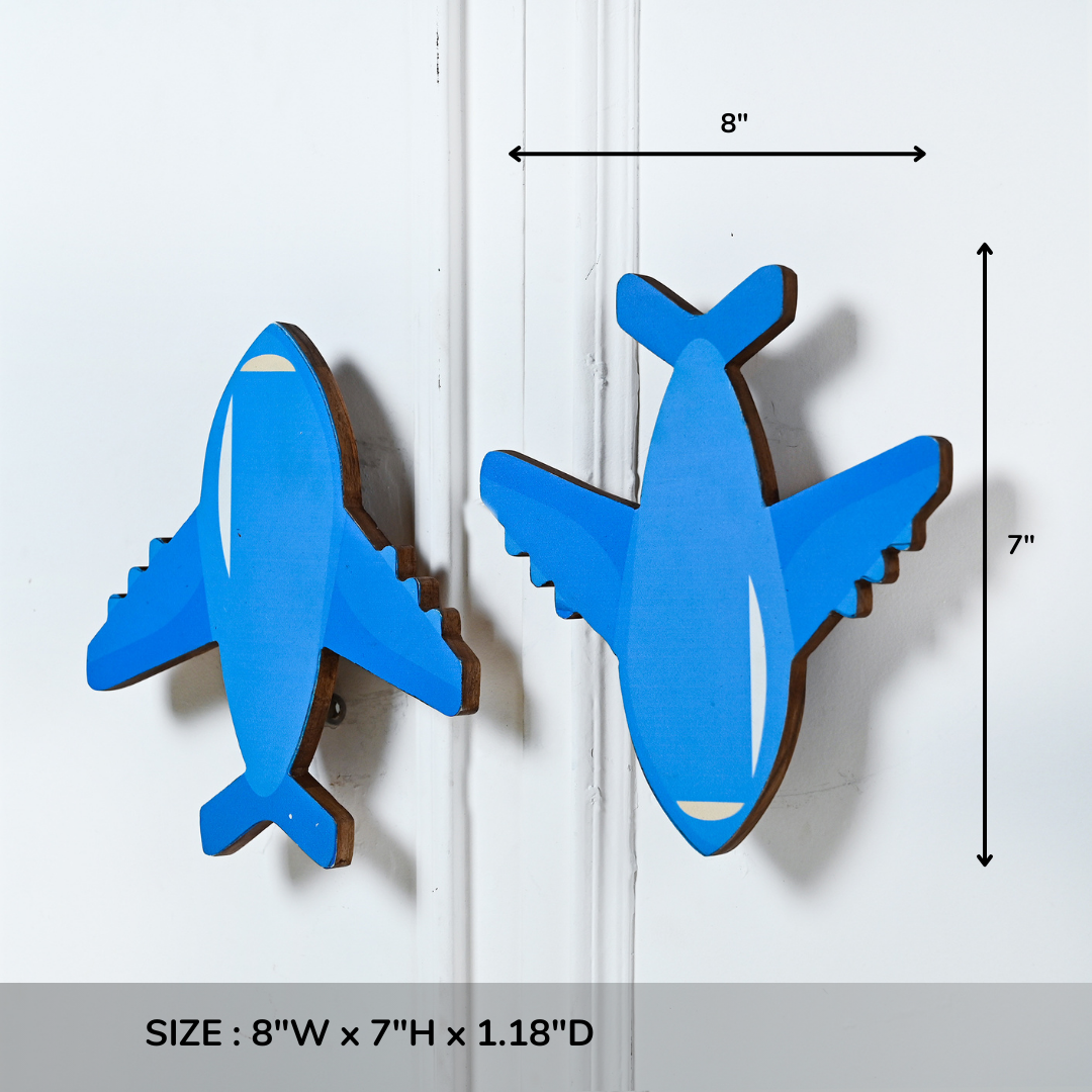 Aeroplane Wooden Cupboard Handle / Drawer – Handcrafted Kids Room Hardware | Pinch of Pretty