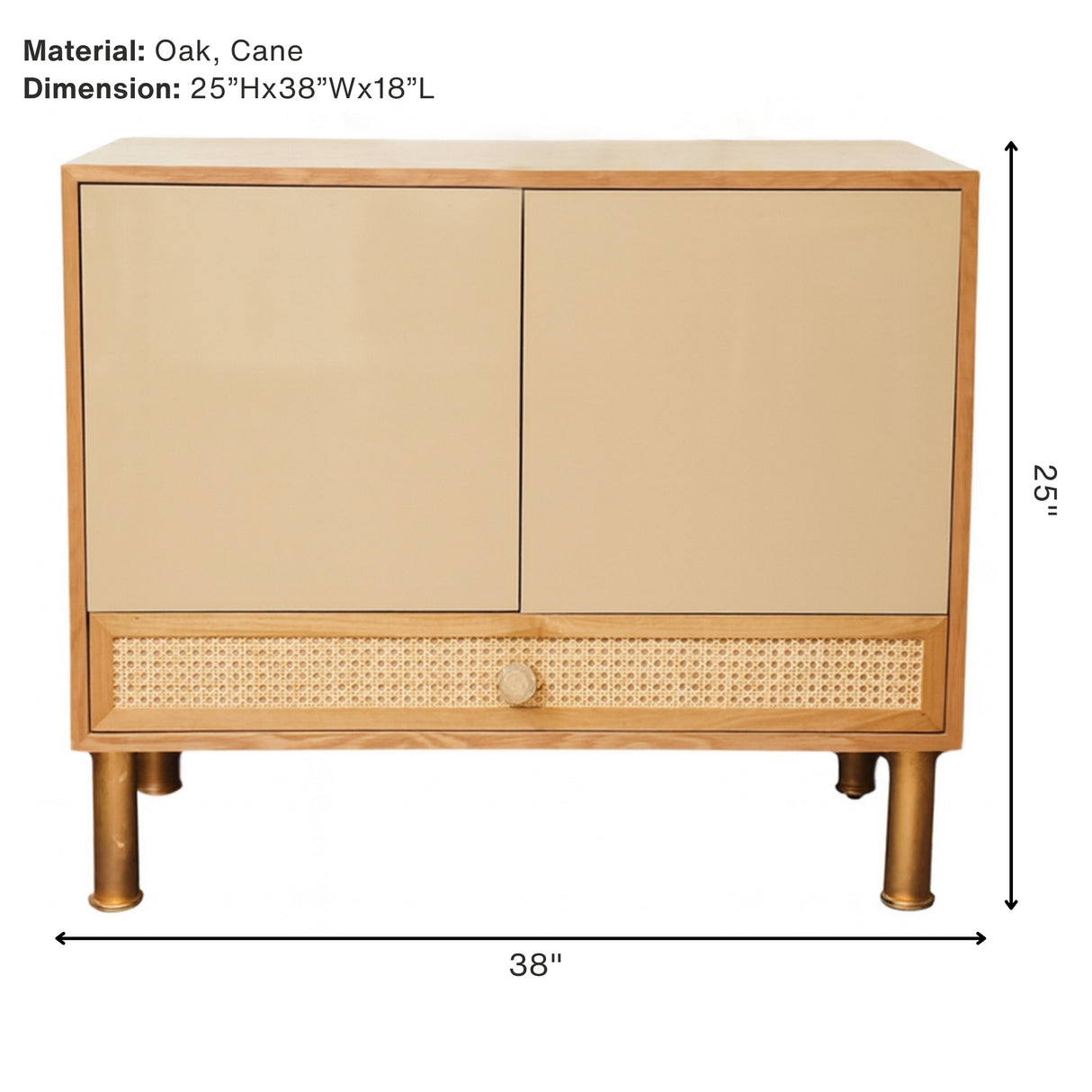 Oak Cane Storage Cabinet