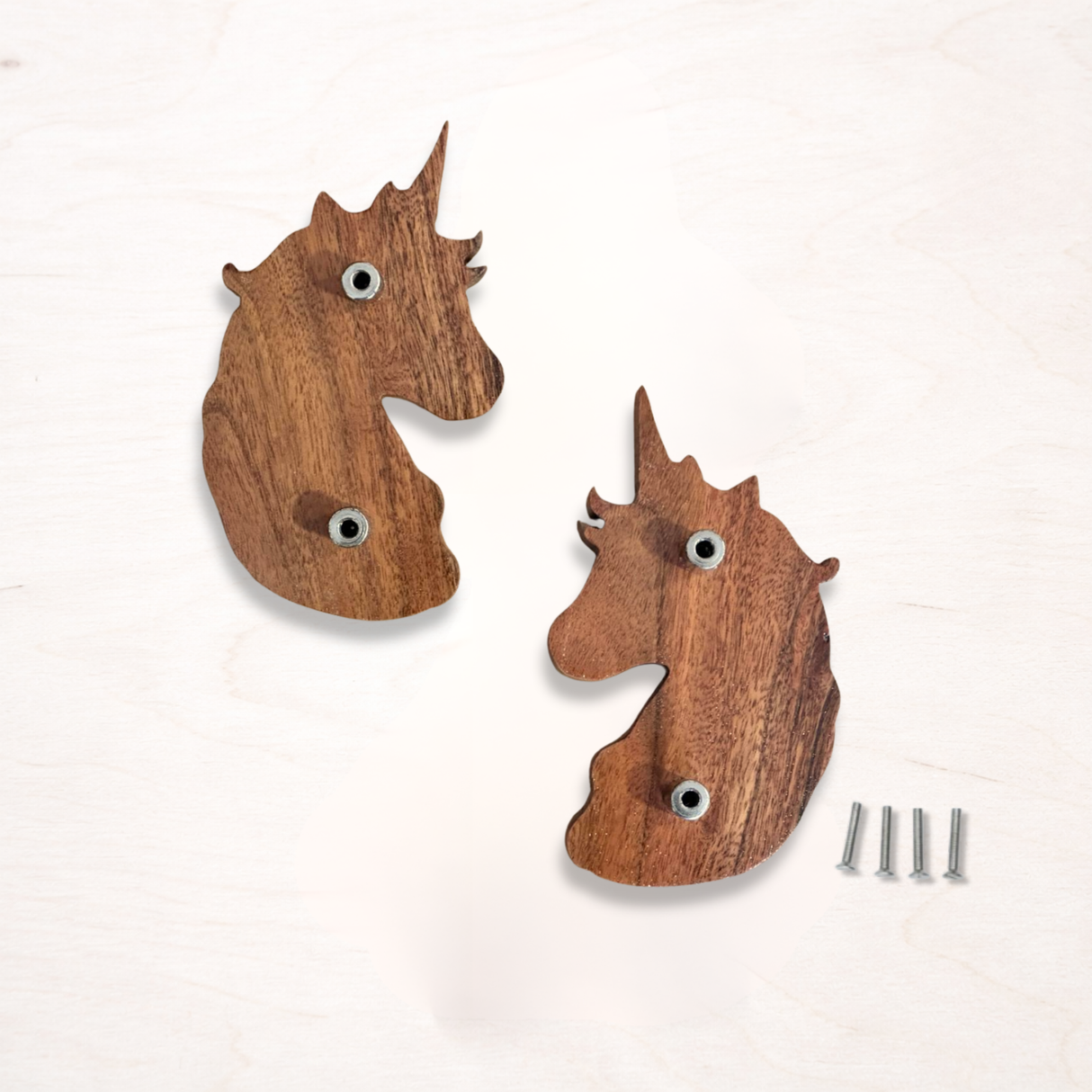 Magic Sparkle Unicorn Wooden Cupboard / Drawer Handles for Kids