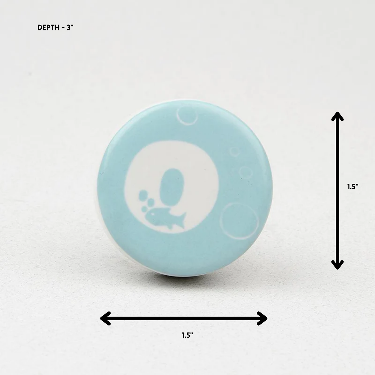 Green Sea O Ceramic Knob – Stylish Cupboard & Drawer Handle for Kids’ Room