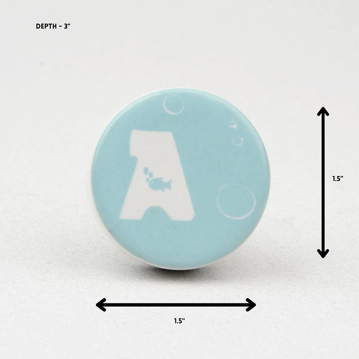 Sea Green Ceramic Knob – Stylish Cupboard & Drawer Handle for Kids’ Room