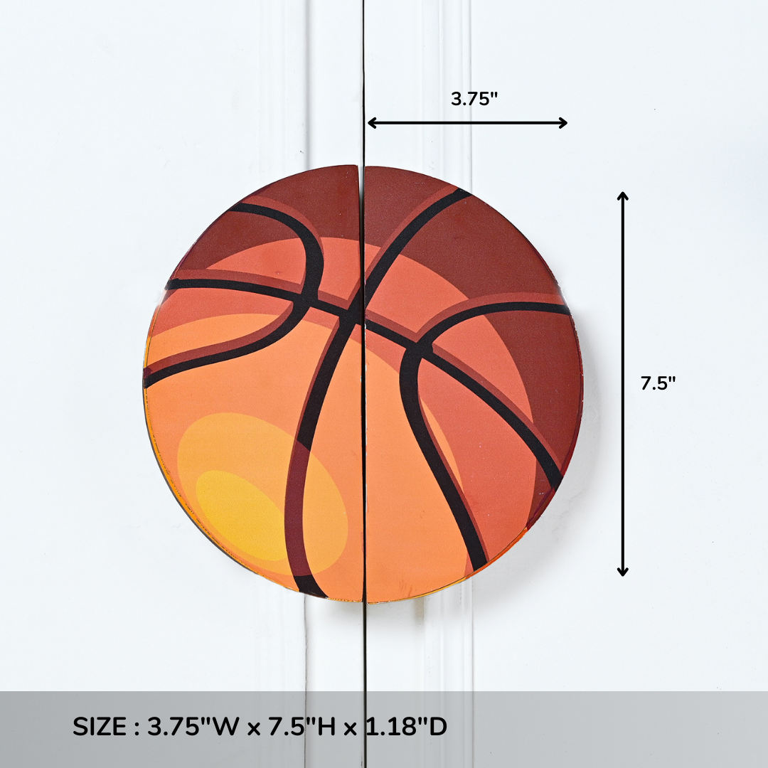 Basketball Wooden Cupboard Handle / Drawer– Handcrafted Kids Room Hardware | Pinch of Pretty