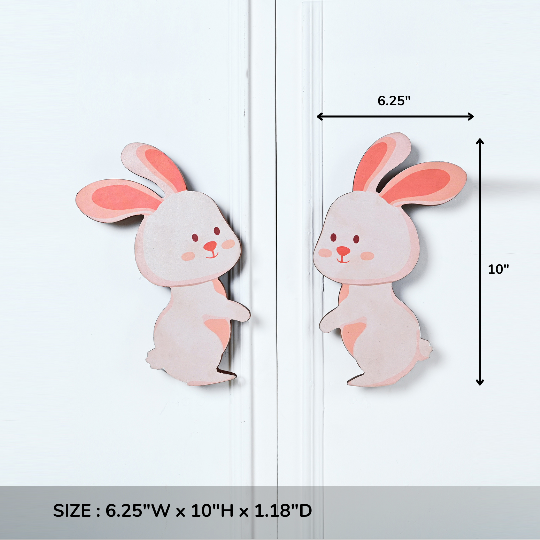 Bunny Wooden Cupboard Handle / Drawer – Handcrafted Kids Room Hardware | Pinch of Pretty