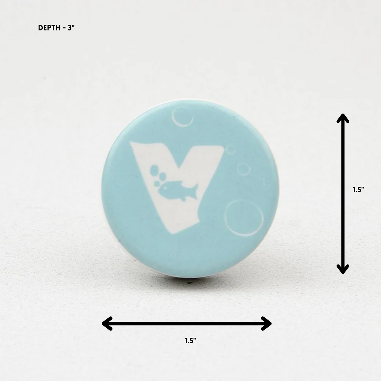 Green Sea V Ceramic Knob – Stylish Cupboard & Drawer Handle for Kids’ Room