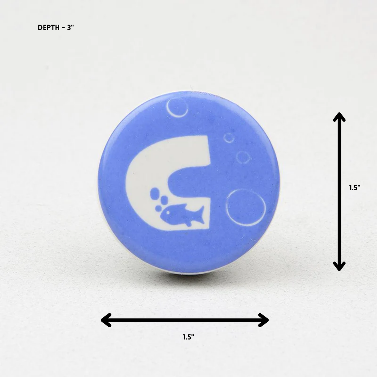 Blue Sea C Ceramic Knob – Stylish Cupboard & Drawer Handle for Kids’ Room