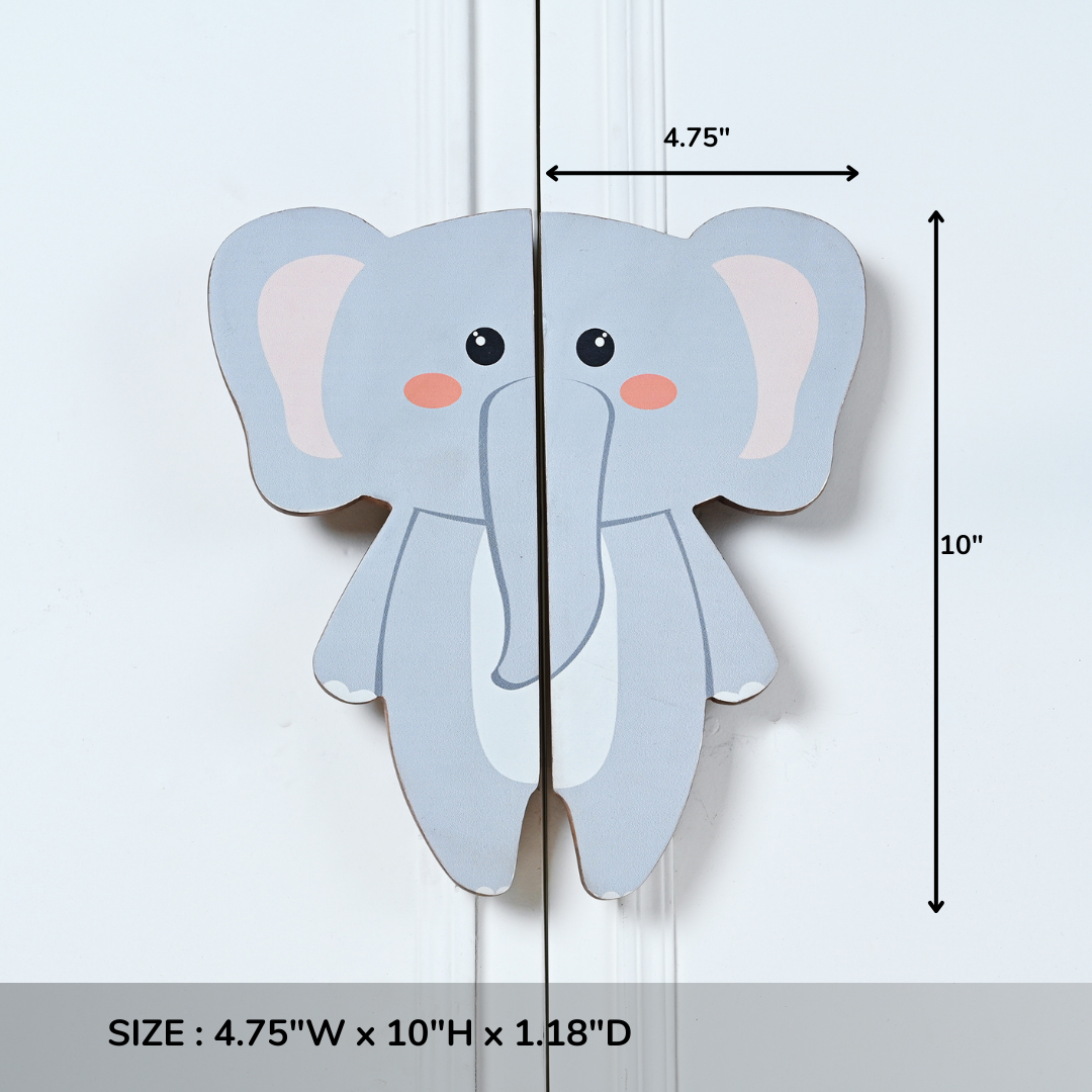 Elephant Wooden Cupboard Handle / Drawer – Handcrafted Kids Room Hardware | Pinch of Pretty