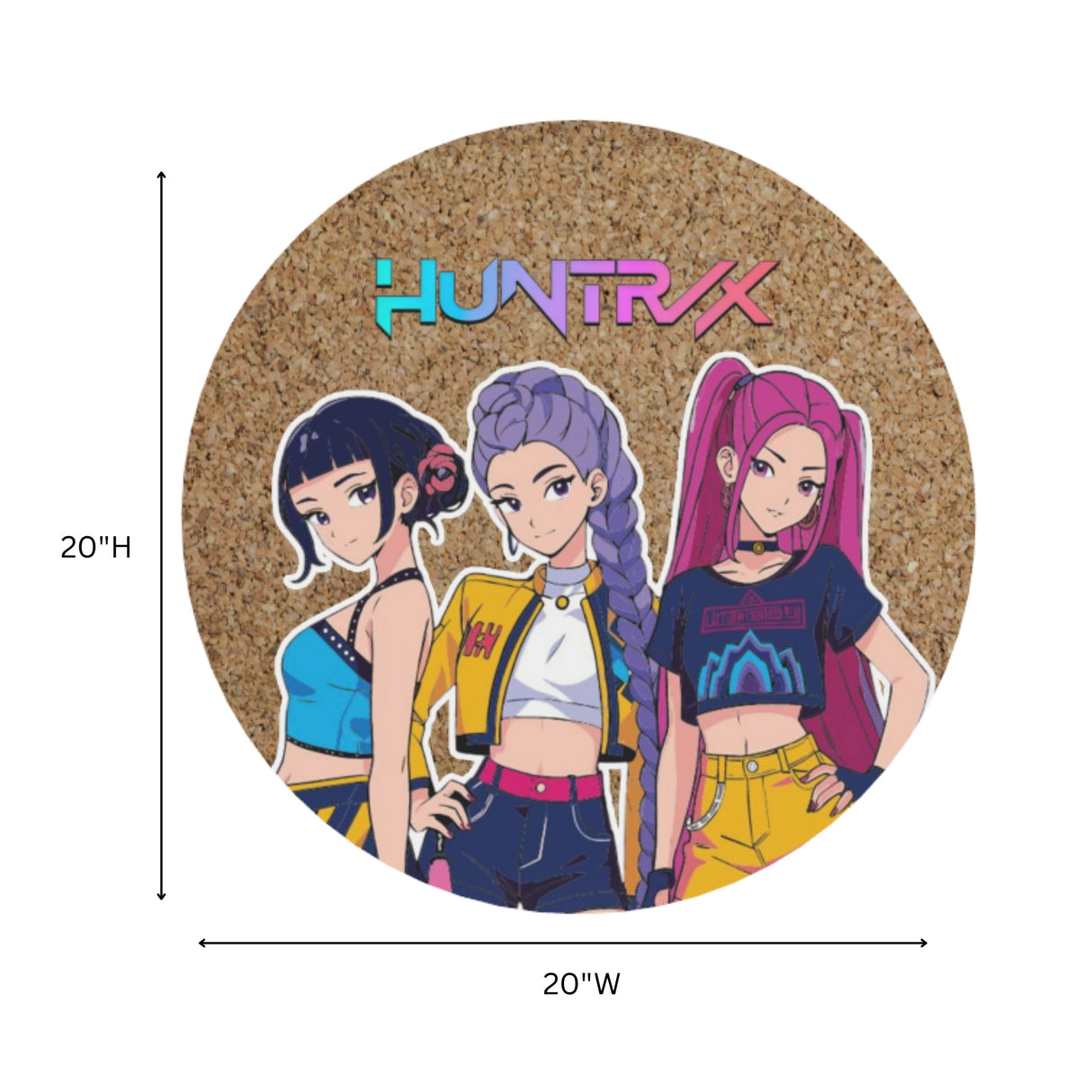 HUNTR/X Anime Cork Pin Board