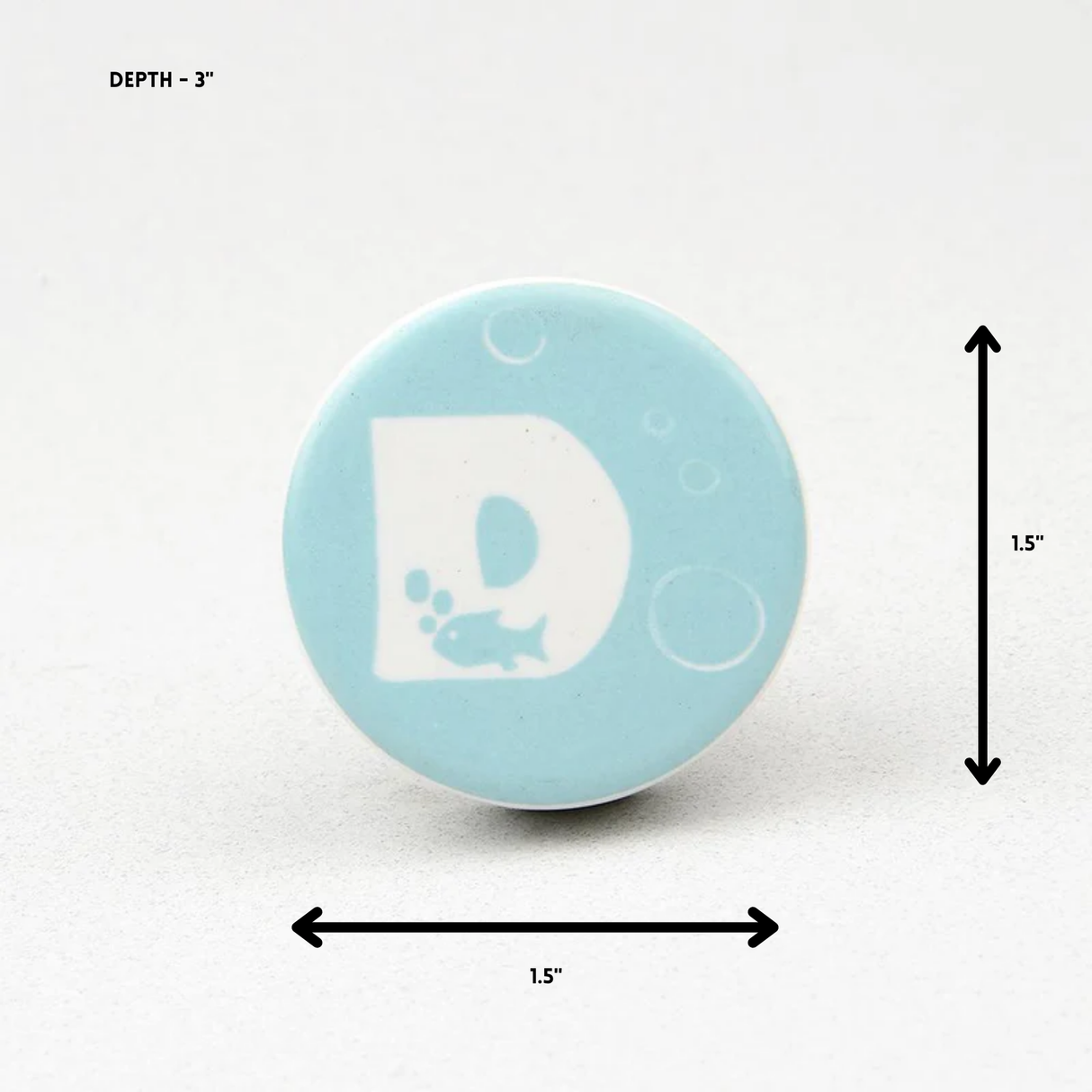 Green Sea D Ceramic Knob – Stylish Cupboard & Drawer Handle for Kids’ Room