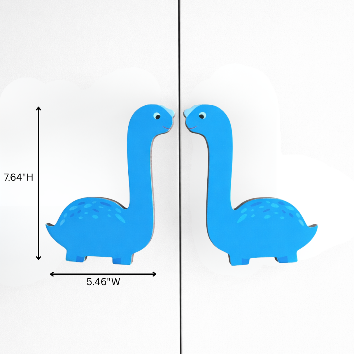 Blue Dino Wooden Cupboard / Drawer Handles for Kids