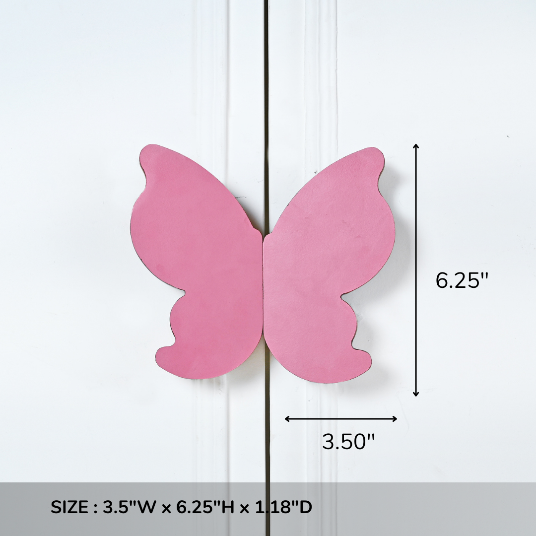 Butterfly Wooden Cupboard Handle / Drawer – Handcrafted Kids Room Hardware | Pinch of Pretty