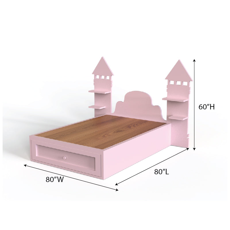 Princess Castle Bed with Storage Drawer