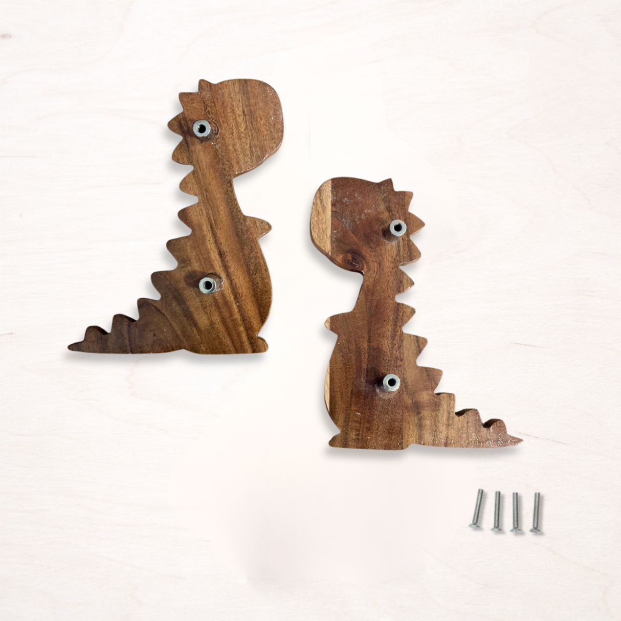 Couple Dino Wooden Cupboard / Drawer Handles for Kids
