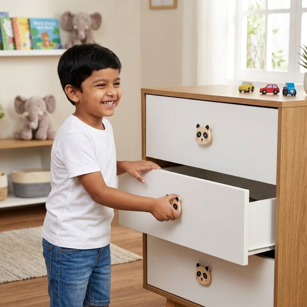 Panda Wooden / Drawer Knob – Handcrafted Kids Room Hardware | Pinch of Pretty