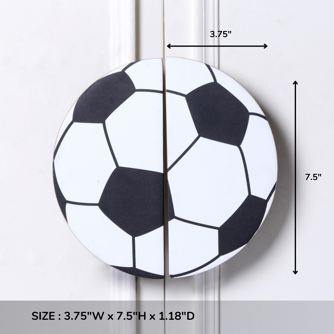 Football Wooden Cupboard Handle / Drawer – Handcrafted Kids Room Hardware | Pinch of Pretty