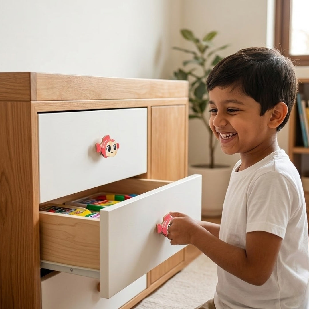 Fish Wooden / Drawer Knob – Handcrafted Kids Room Hardware | Pinch of Pretty