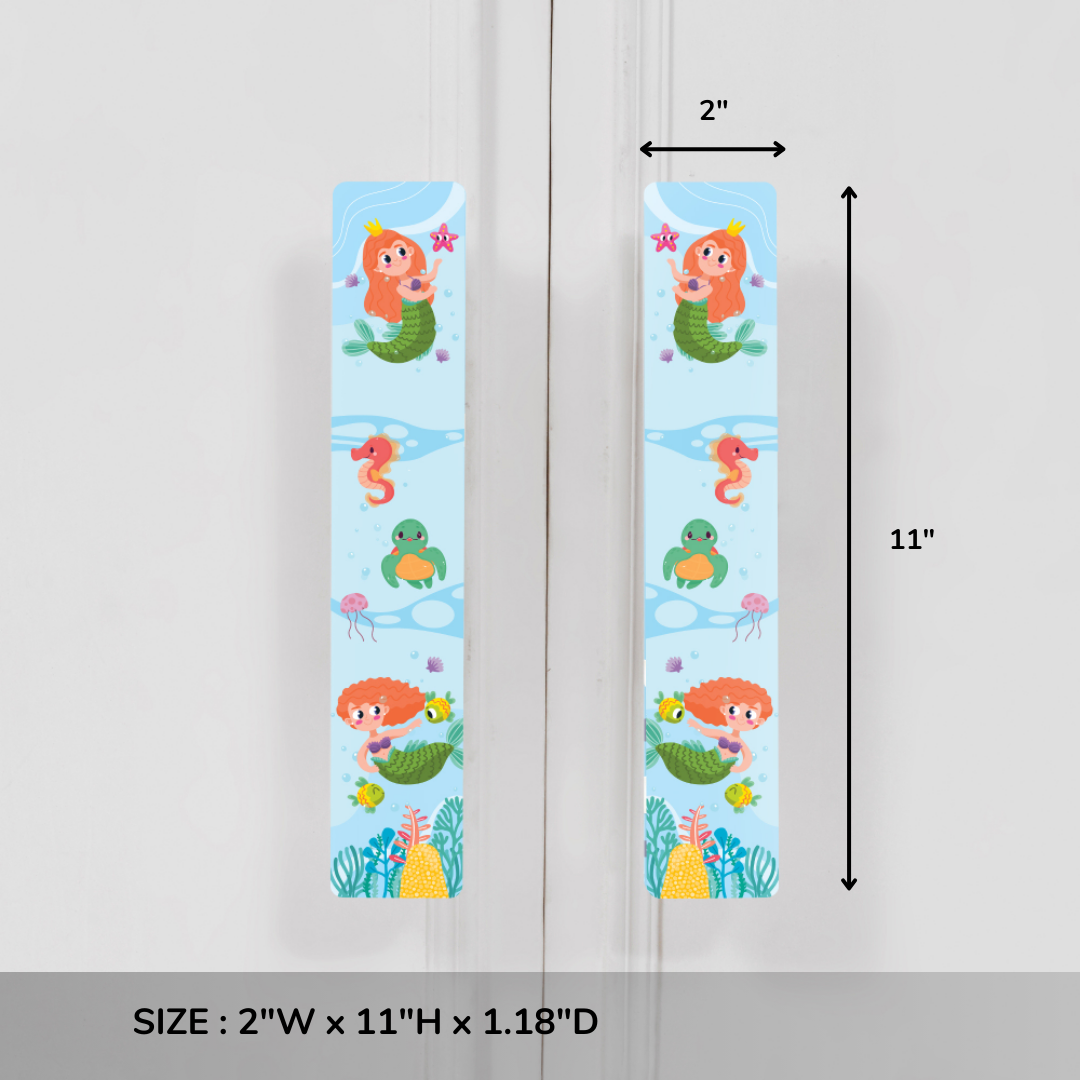 Mermaid Wooden Cupboard Handle / Drawer – Handcrafted Kids Room Hardware | Pinch of Pretty