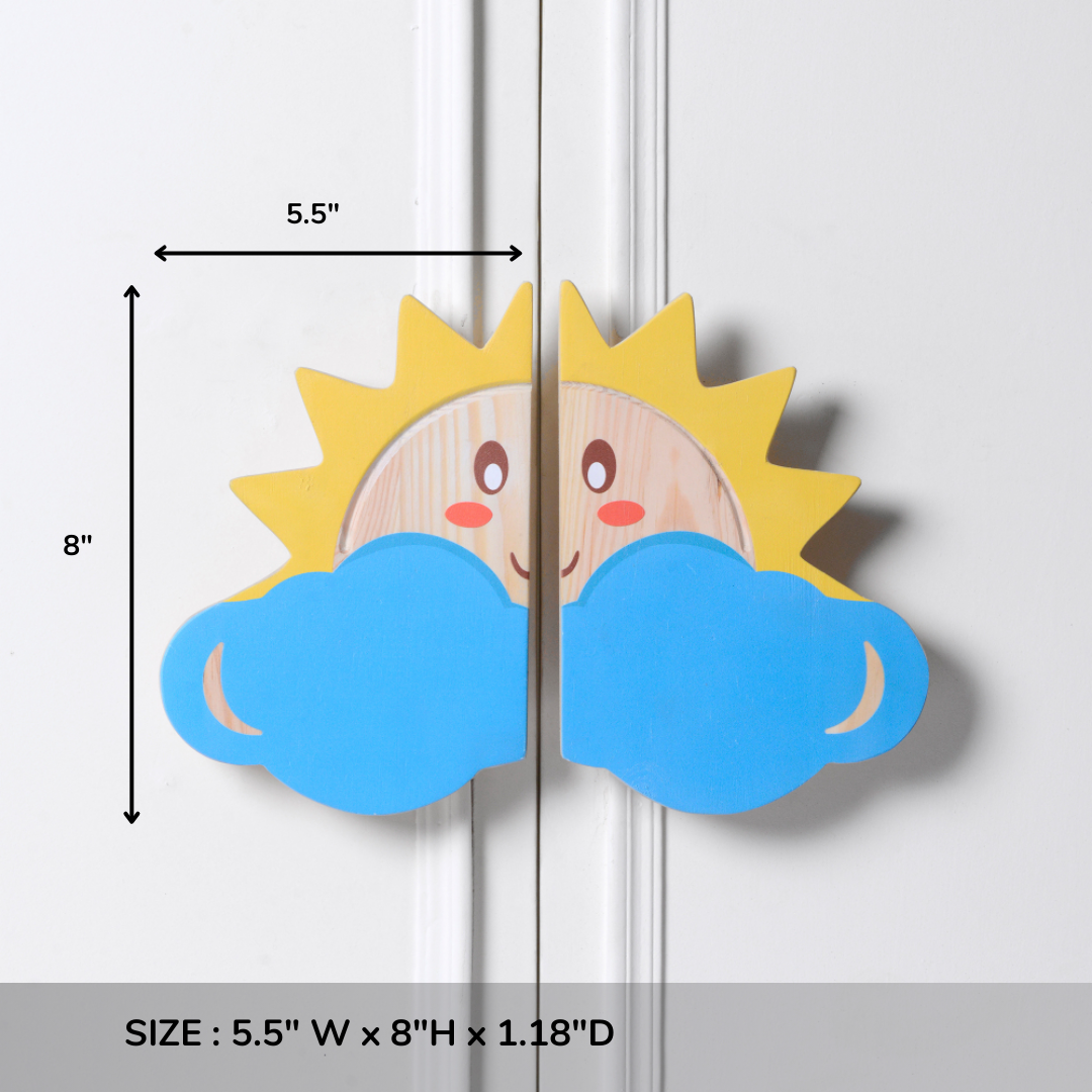 Sun Cupboard Handle / Drawer – Handcrafted Kids Room Hardware | Pinch of Pretty