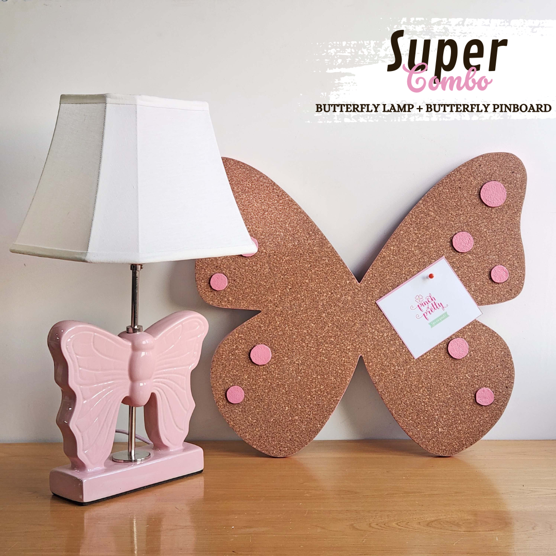 Butterfly Lamp & Butterfly Pinboard Combo