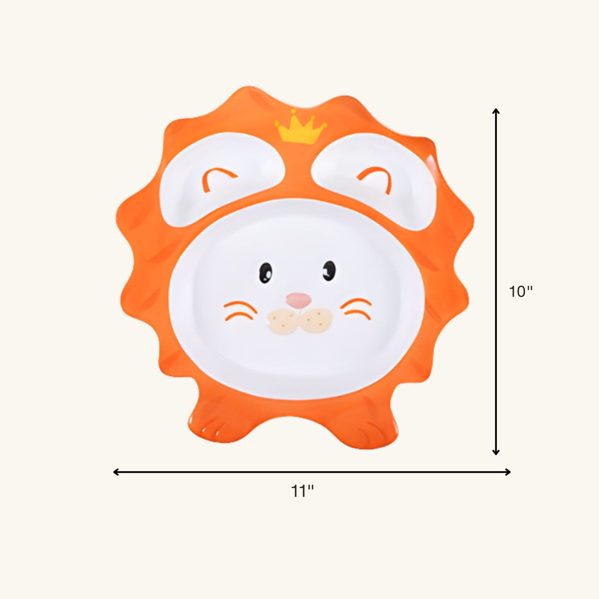 King Lion Crown Ceramic Plate – Handcrafted Safari Animal Kids Dinnerware | Pinch of Pretty