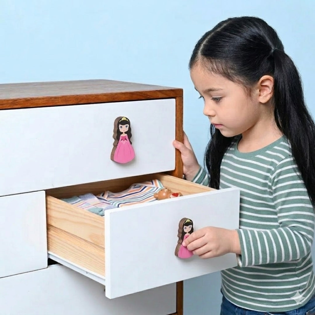 Princess Wooden / Drawer Knob – Handcrafted Kids Room Hardware | Pinch of Pretty