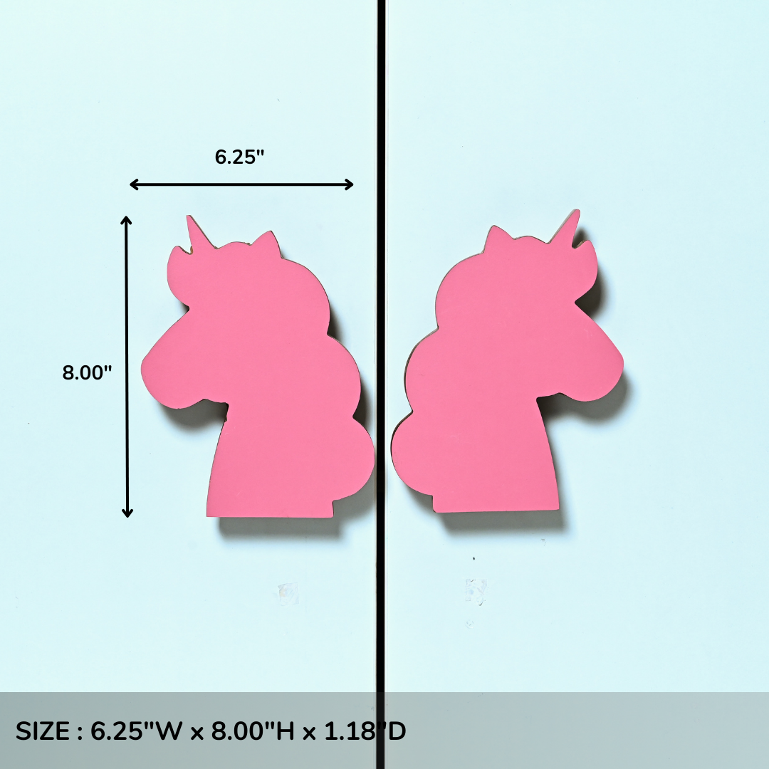 Pink Unicorn Laminated Wooden Cupboard / Drawer Handles for Kids