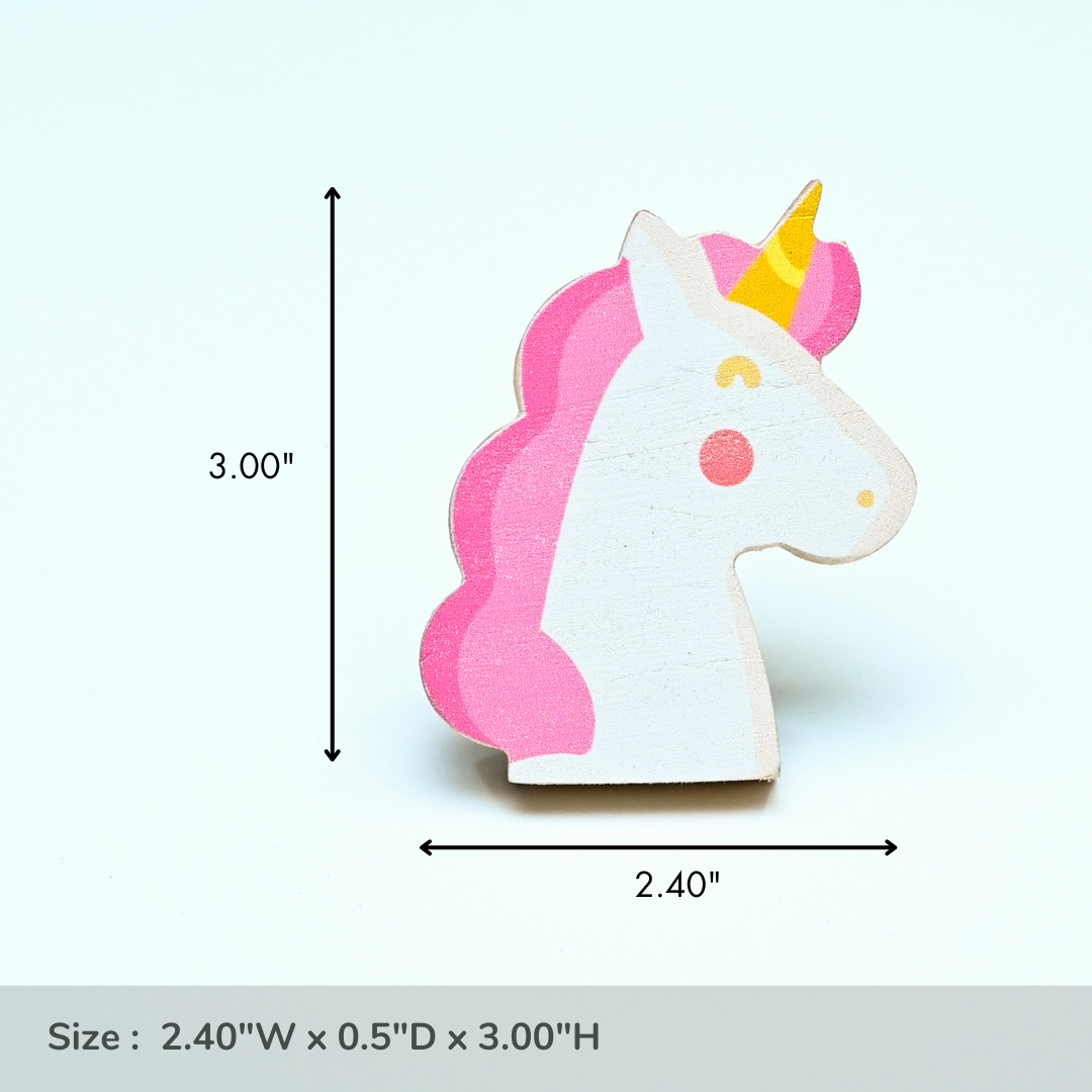 Pink Unicorn Wooden / Drawer Knob– Handcrafted Kids Room Hardware | Pinch of Pretty