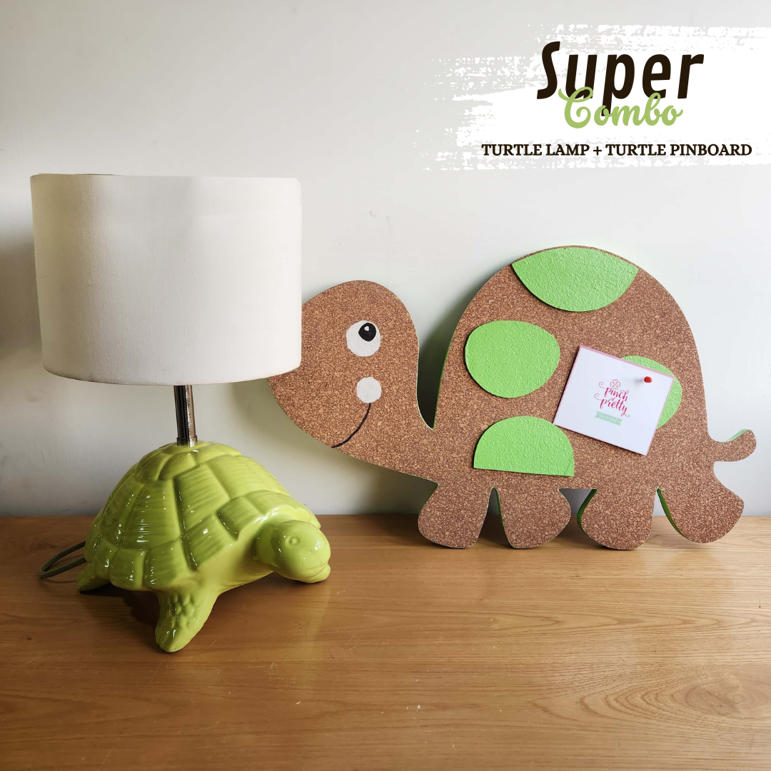 Turtle Lamp & Turtle Pinboard Combo