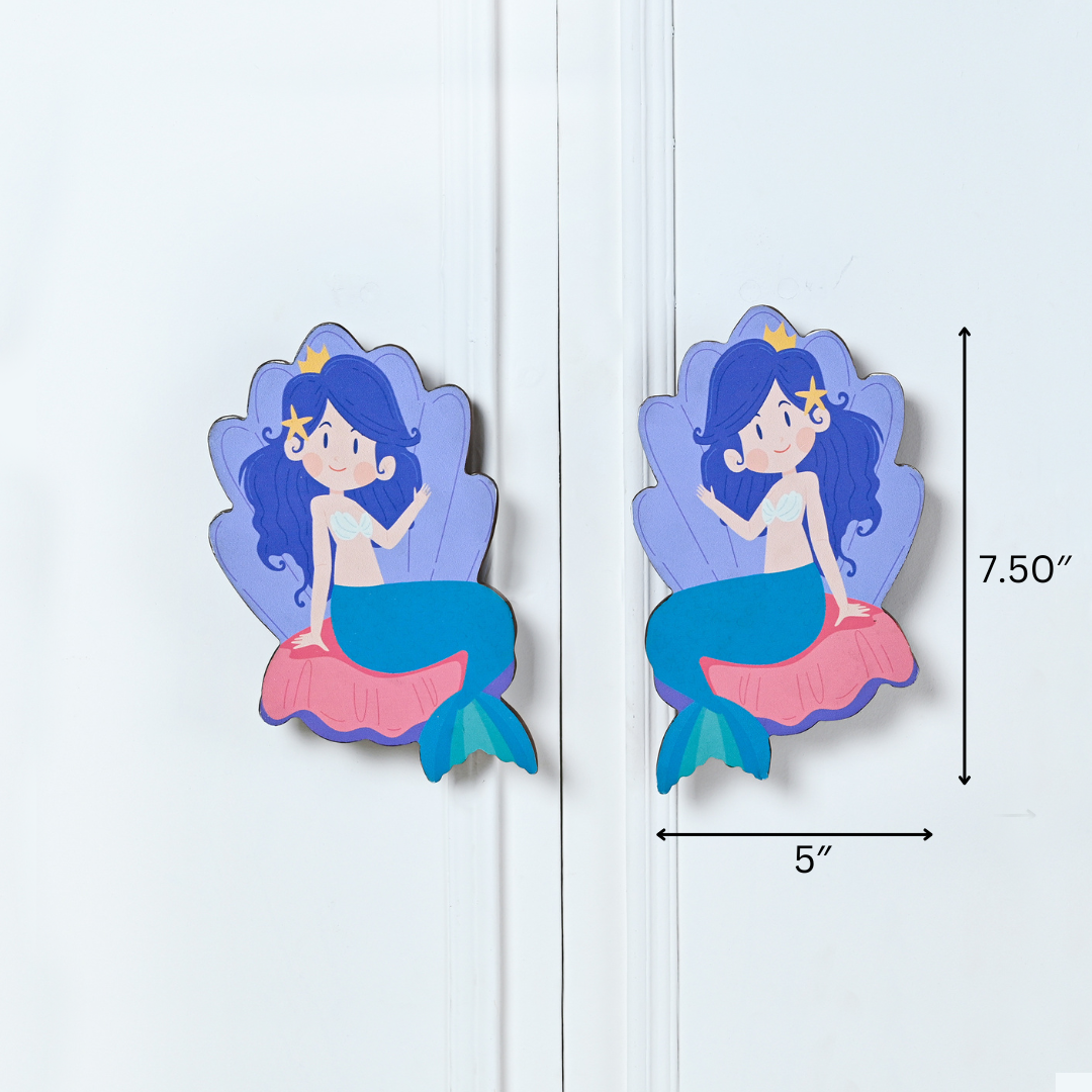 Mermaid Wooden Cupboard Handle / Drawer – Handcrafted Kids Room Hardware | Pinch of Pretty