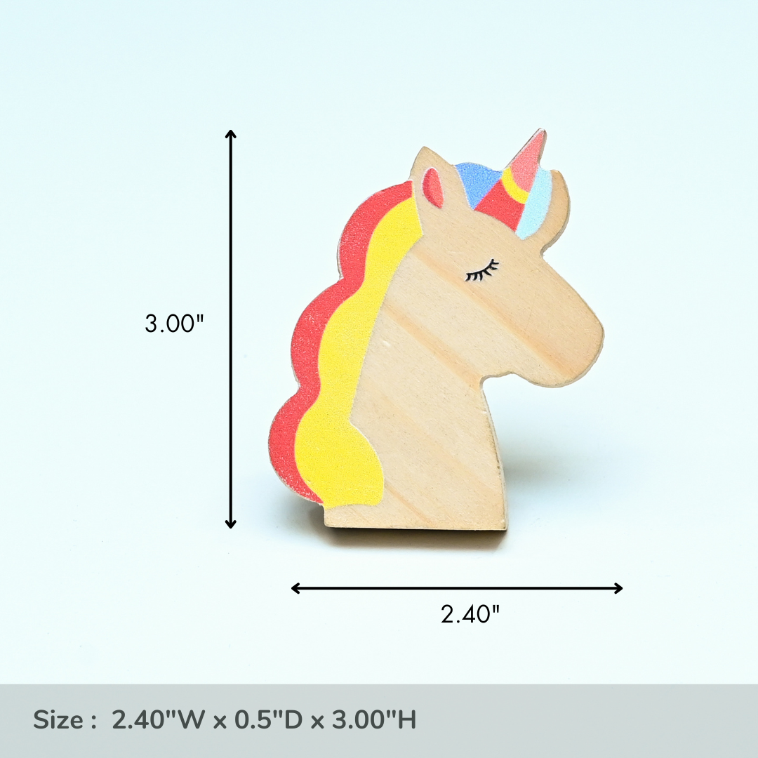 Rainbow Unicorn Wooden / Drawer Knob– Handcrafted Kids Room Hardware | Pinch of Pretty