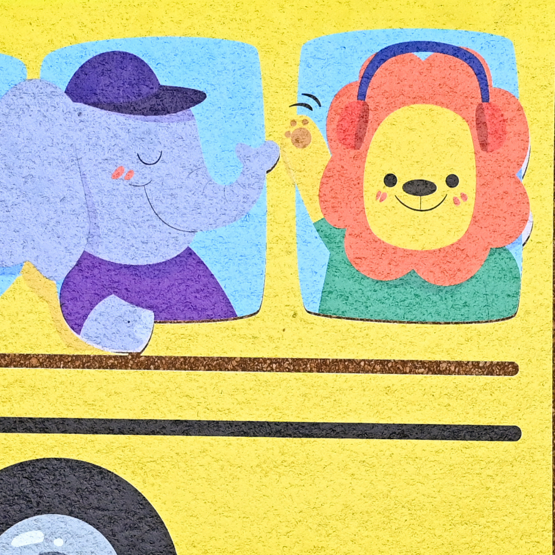 School Bus Shaped Cork Pinboard