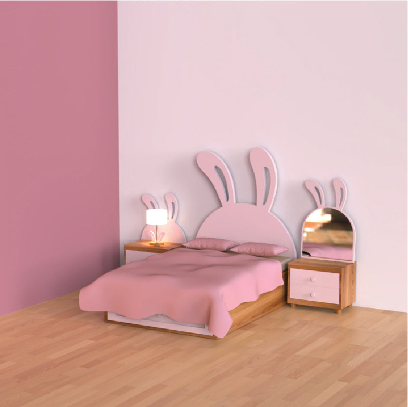 Bunny Ears Kids Bed with Storage Drawer