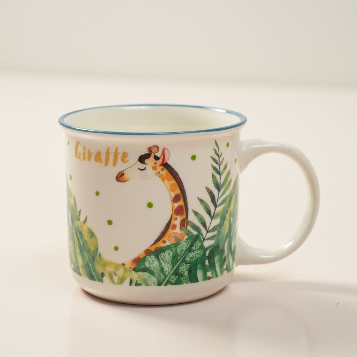 Serene Giraffe Ceramic Mug– Handcrafted Wild Animal Kids Tableware | Pinch of Pretty