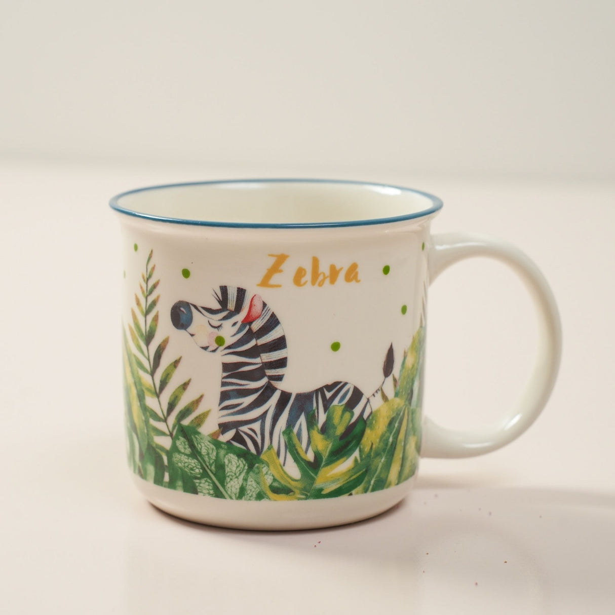 Whimsical Zebra Ceramic Mug– Handcrafted Wild Animal Kids Tableware | Pinch of Pretty